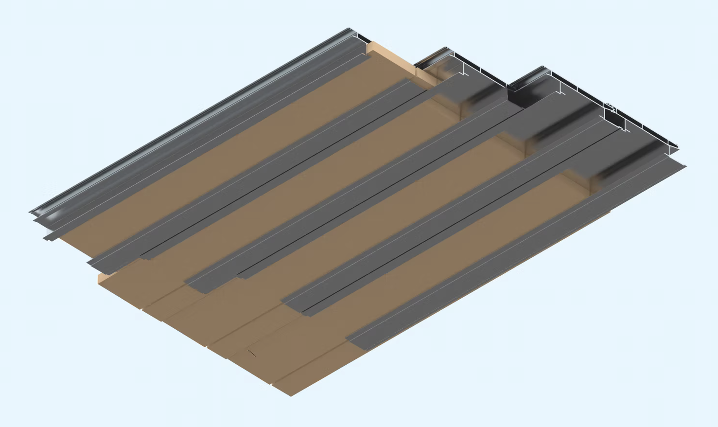 Insulated under side insulation cut away